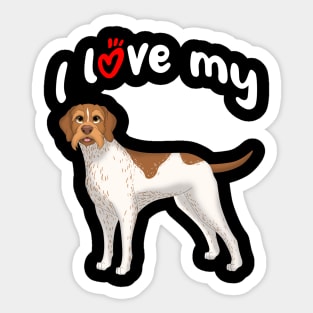 I Love My German Wirehaired Pointer Dog Sticker